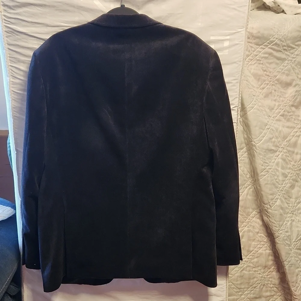 Alberto Cardinali black corduroy  single breasted blazer sz 44R